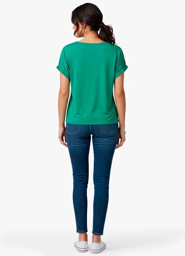Infinita Cor - Blusa Feminina Viscose Verde 4