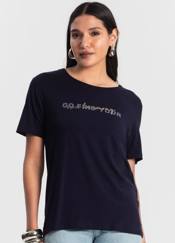 Rovitex - Blusa Feminina Viscotorcion Azul