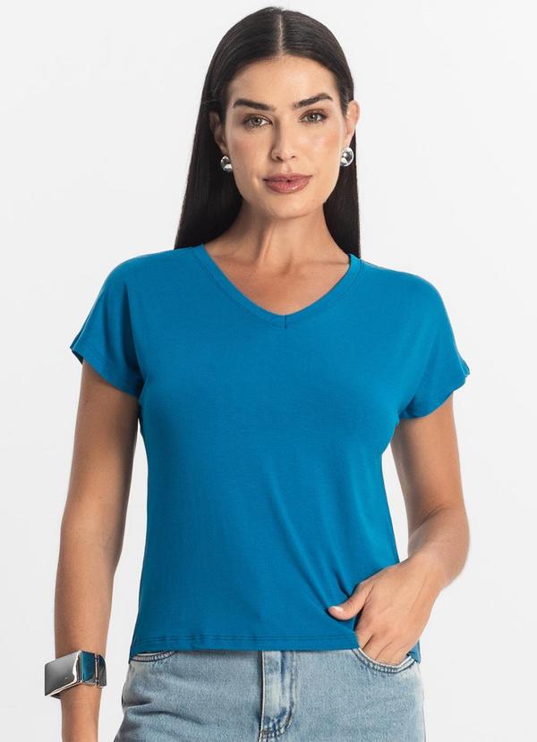 Rovitex - Blusa Feminina Viscotorcion Azul 1