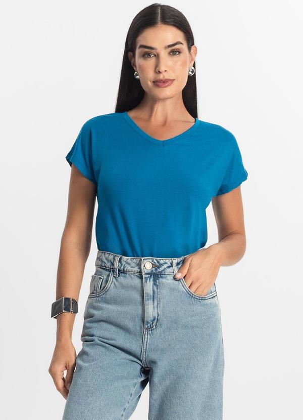 Rovitex - Blusa Feminina Viscotorcion Azul 4