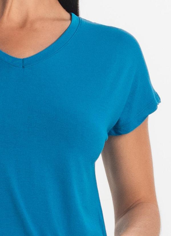 Rovitex - Blusa Feminina Viscotorcion Azul 5