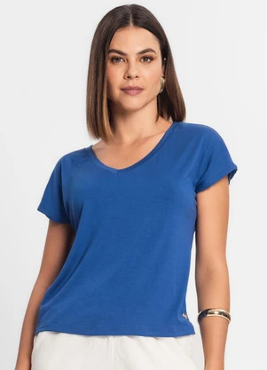 Rovitex - Blusa Feminina Viscotorcion Azul - ROVITEX