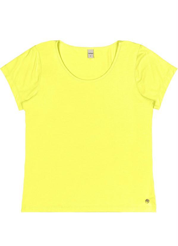 Rovitex - Blusa Feminina Viscotorcion Básica Amarelo 4