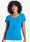 Rovitex - Blusa Feminina Viscotorcion Básica Rosa - variação: Azul