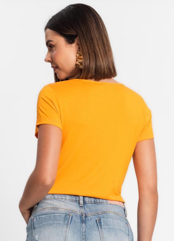 Rovitex - Blusa Feminina Viscotorcion Básica Laranja 3