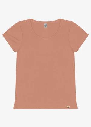 Rovitex - Blusa Feminina Viscotorcion Básica Marrom - ROVITEX