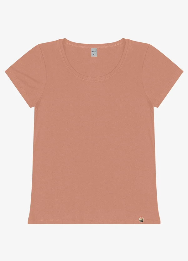 Rovitex - Blusa Feminina Viscotorcion Básica Marrom