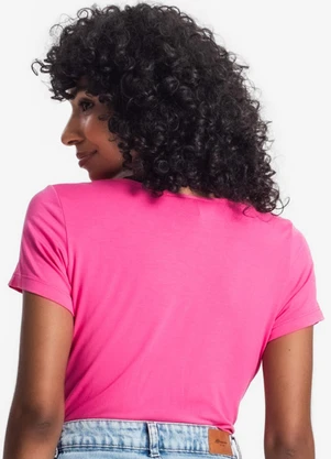 Rovitex - Blusa Feminina Viscotorcion Básica Rosa - ROVITEX