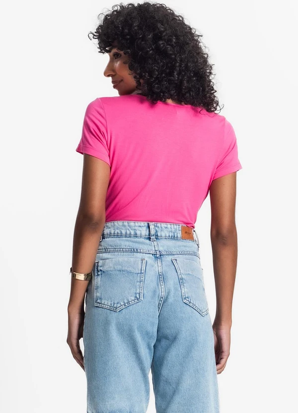 Rovitex - Blusa Feminina Viscotorcion Básica Rosa 4