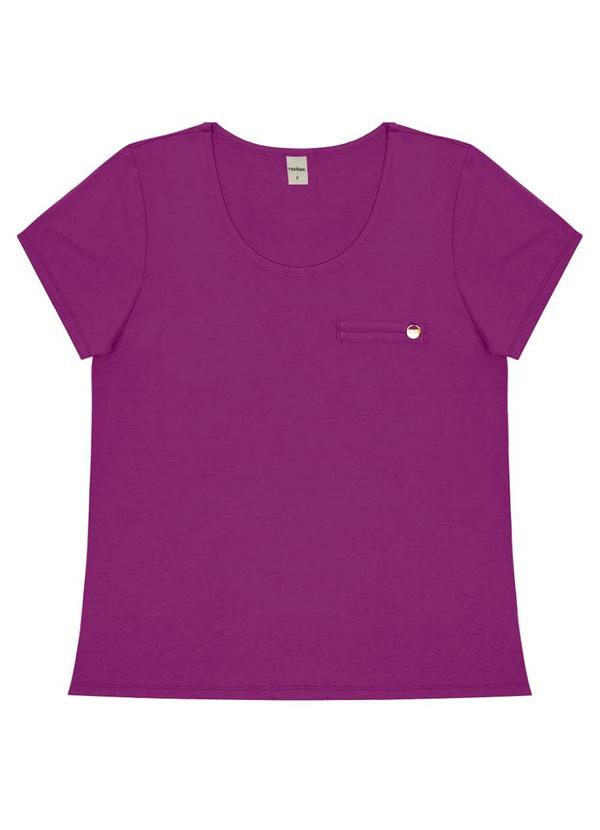 Rovitex - Blusa Feminina Viscotorcion Básica Roxo