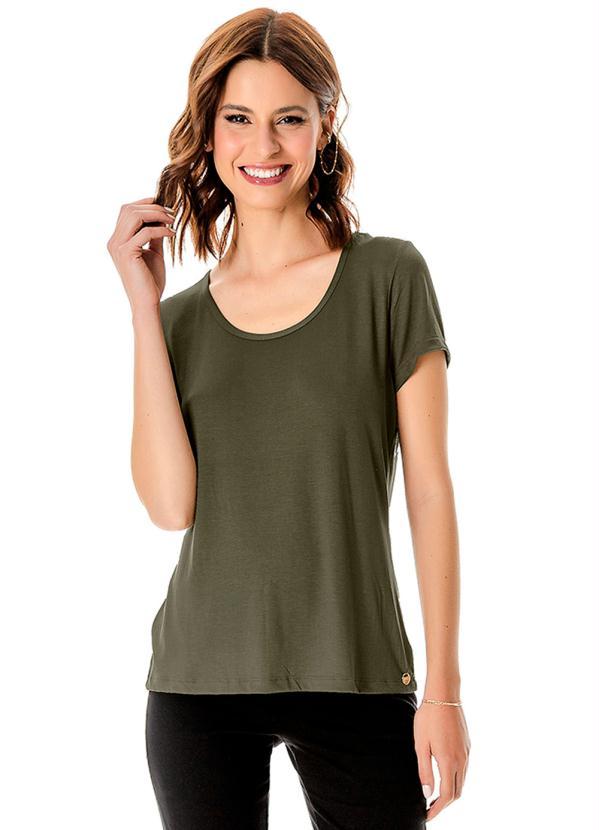 Rovitex - Blusa Feminina Viscotorcion Básica Verde