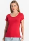 Rovitex - Blusa Feminina Viscotorcion Básica Rosa - variação: Vermelho