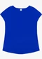 Rovitex - Blusa Feminina Viscotorcion com Bolso Marrom - variação: Azul