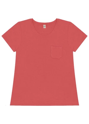 Rovitex - Blusa Feminina Viscotorcion com Bolso Laranja - ROVITEX