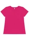 Rovitex - Blusa Feminina Viscotorcion com Bolso Rosa - variação: Rosa
