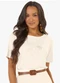 Rovitex - Blusa Feminina Viscotorcion com Estampa Bege - variação: Bege