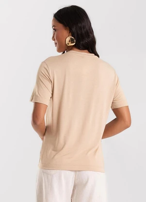 Rovitex - Blusa Feminina Viscotorcion com Estampa Marrom - ROVITEX