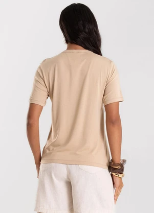 Rovitex - Blusa Feminina Viscotorcion com Estampa Marrom - ROVITEX