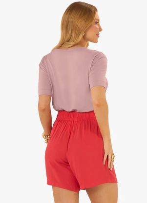 Rovitex - Blusa Feminina Viscotorcion com Estampa Rosa - ROVITEX