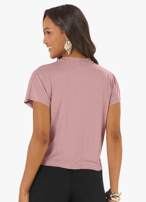 Rovitex - Blusa Feminina Viscotorcion com Estampa Rosa - ROVITEX