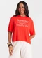 Rovitex - Blusa Feminina Viscotorcion com Estampa Vermelho - variação: Vermelho
