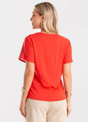 Rovitex - Blusa Feminina Viscotorcion Crepe Vermelho - ROVITEX