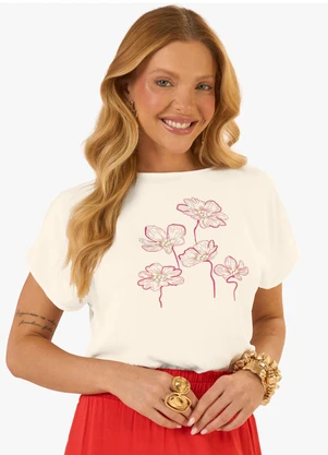 Rovitex - Blusa Feminina Viscotorcion e Viscose Bege - ROVITEX