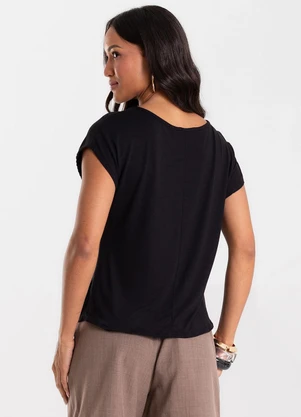 Rovitex - Blusa Feminina Viscotorcion e Viscose Preto - ROVITEX