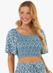 Rovitex - Blusa Feminina Viscotorcion Estampada Bege - variação: Bege