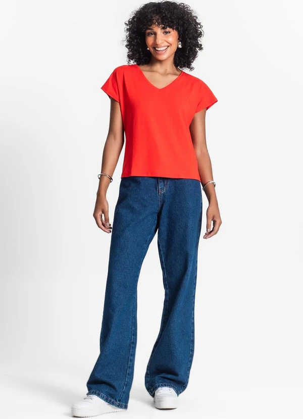 Rovitex - Blusa Feminina Viscotorcion Laranja 3