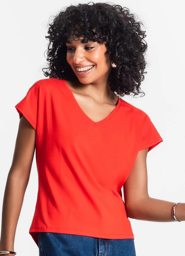 Rovitex - Blusa Feminina Viscotorcion Laranja 4