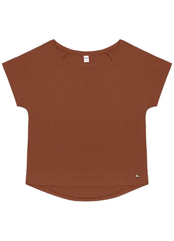 Rovitex - Blusa Feminina Viscotorcion Marrom 1