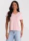Rovitex - Blusa Feminina Viscotorcion Rosa - variação: Rosa