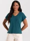 Rovitex - Blusa Feminina Viscotorcion Rosa - variação: Verde