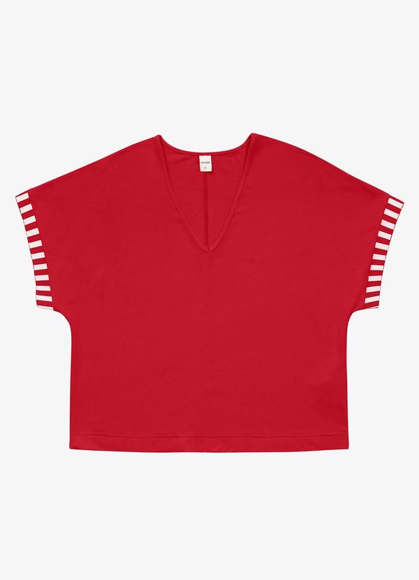Rovitex - Blusa Feminina Viscotorcion Vermelho 2