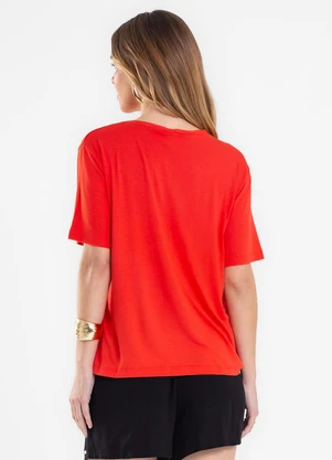 Rovitex - Blusa Feminina Viscotorcion Vermelho - ROVITEX