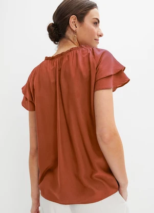 bonprix - Blusa Ferrugem em Viscose Plana - BONPRIX