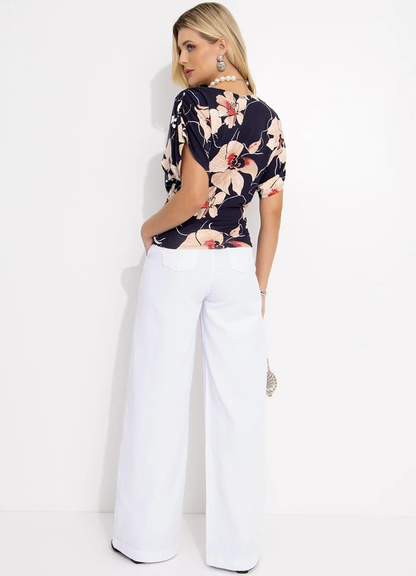 Quintess - Blusa Floral Artístico em Malha de Viscose 4