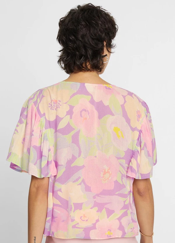 bonprix - Blusa Floral Borrado em Viscose Plana 2