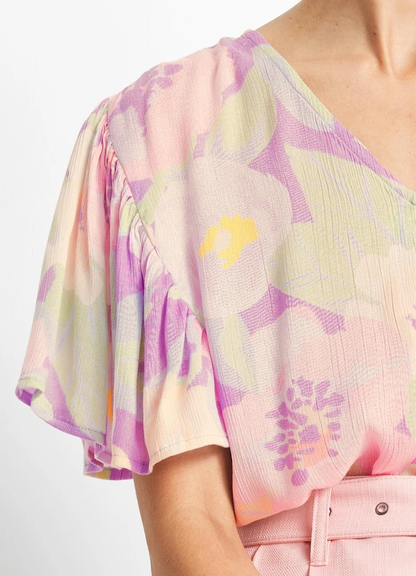 bonprix - Blusa Floral Borrado em Viscose Plana 3