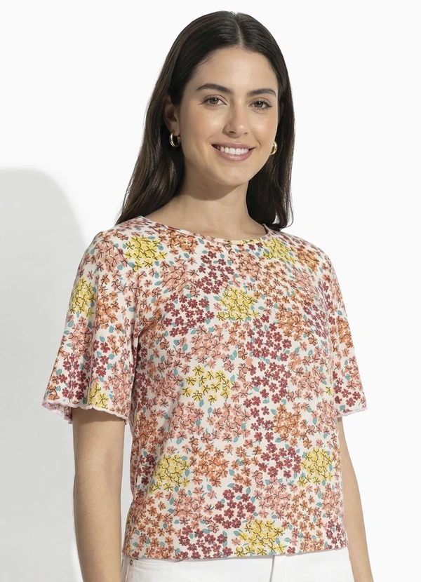 Moda Pop - Blusa Floral com Manga Ampla 4