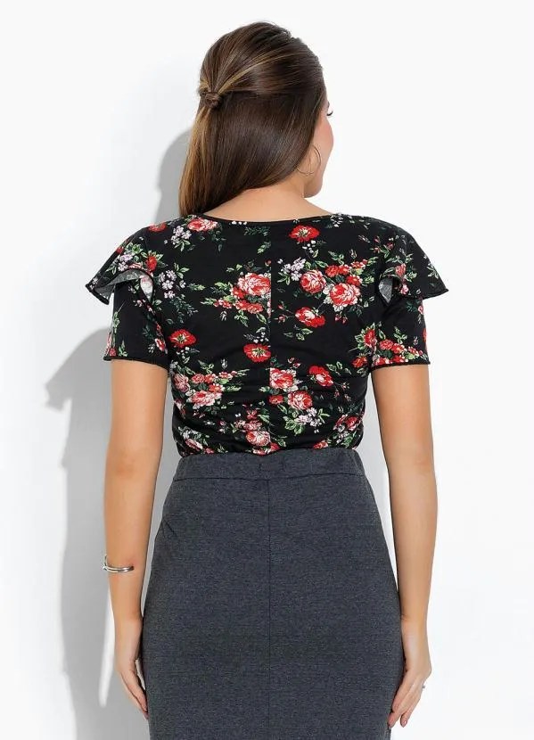 Rosalie - Blusa Floral com Manga Babado 2
