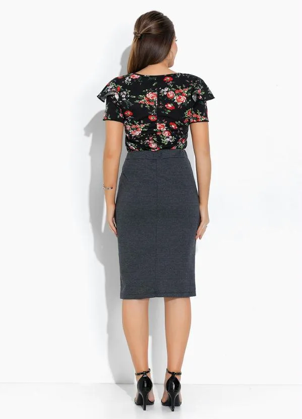 Rosalie - Blusa Floral com Manga Babado 5