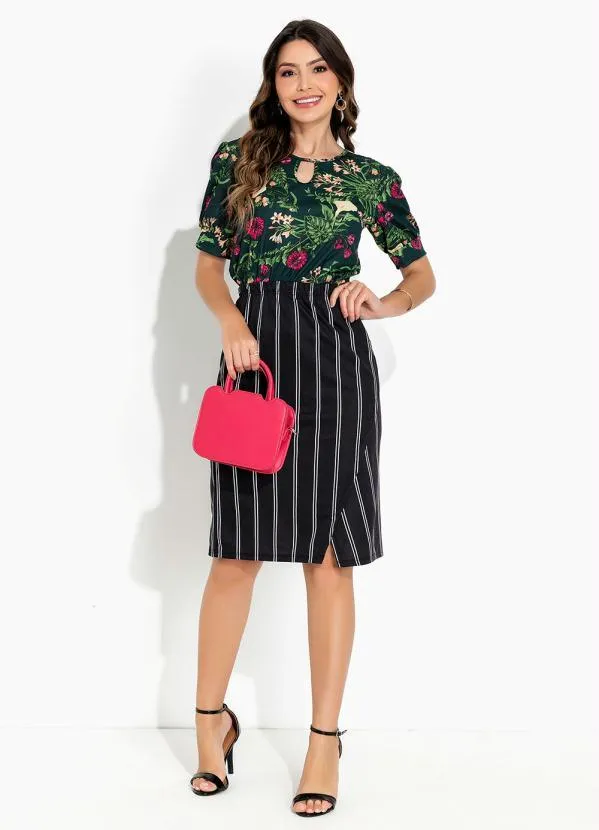 Rosalie - Blusa Floral com Manga Bufante 3