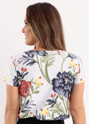 Quintess - Blusa Floral Étnico Alongada - QUINTESS