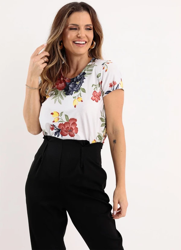 Quintess - Blusa Floral Étnico Alongada 3