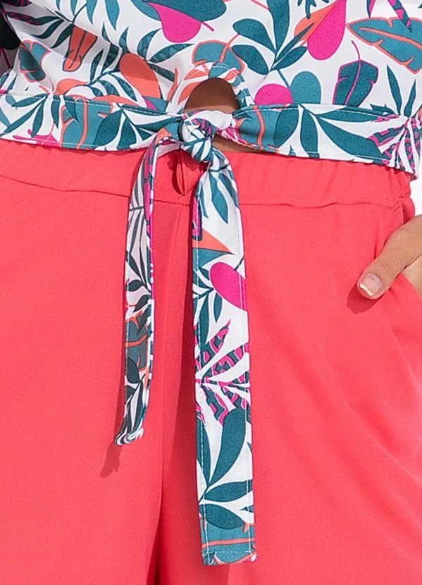 Moda Pop - Blusa Floral Floral com Manga Curta Ampla 3