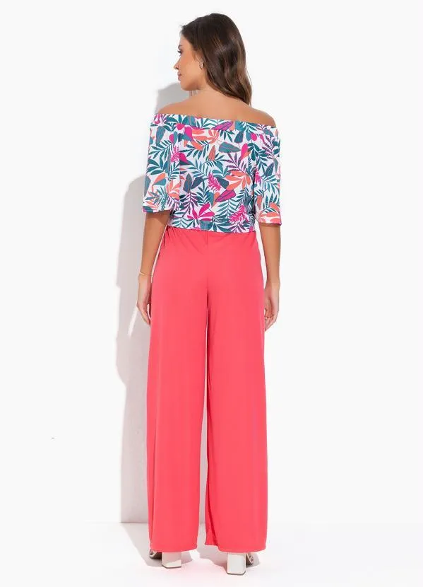 Moda Pop - Blusa Floral Floral com Manga Curta Ampla 5