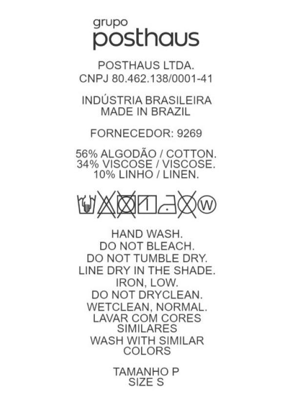 Quintess - Blusa Floral Grande Azul em Linho 11