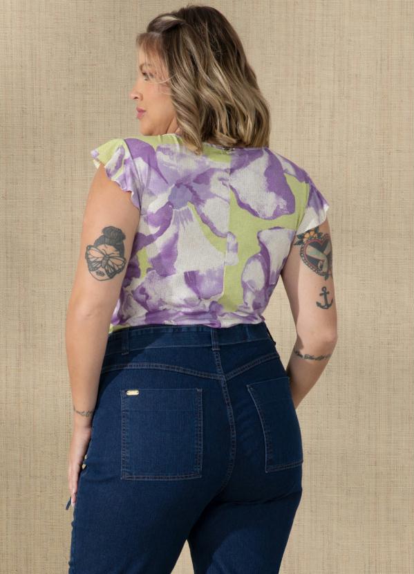 Quintess - Blusa Floral Lima com Babado nas Mangas 4